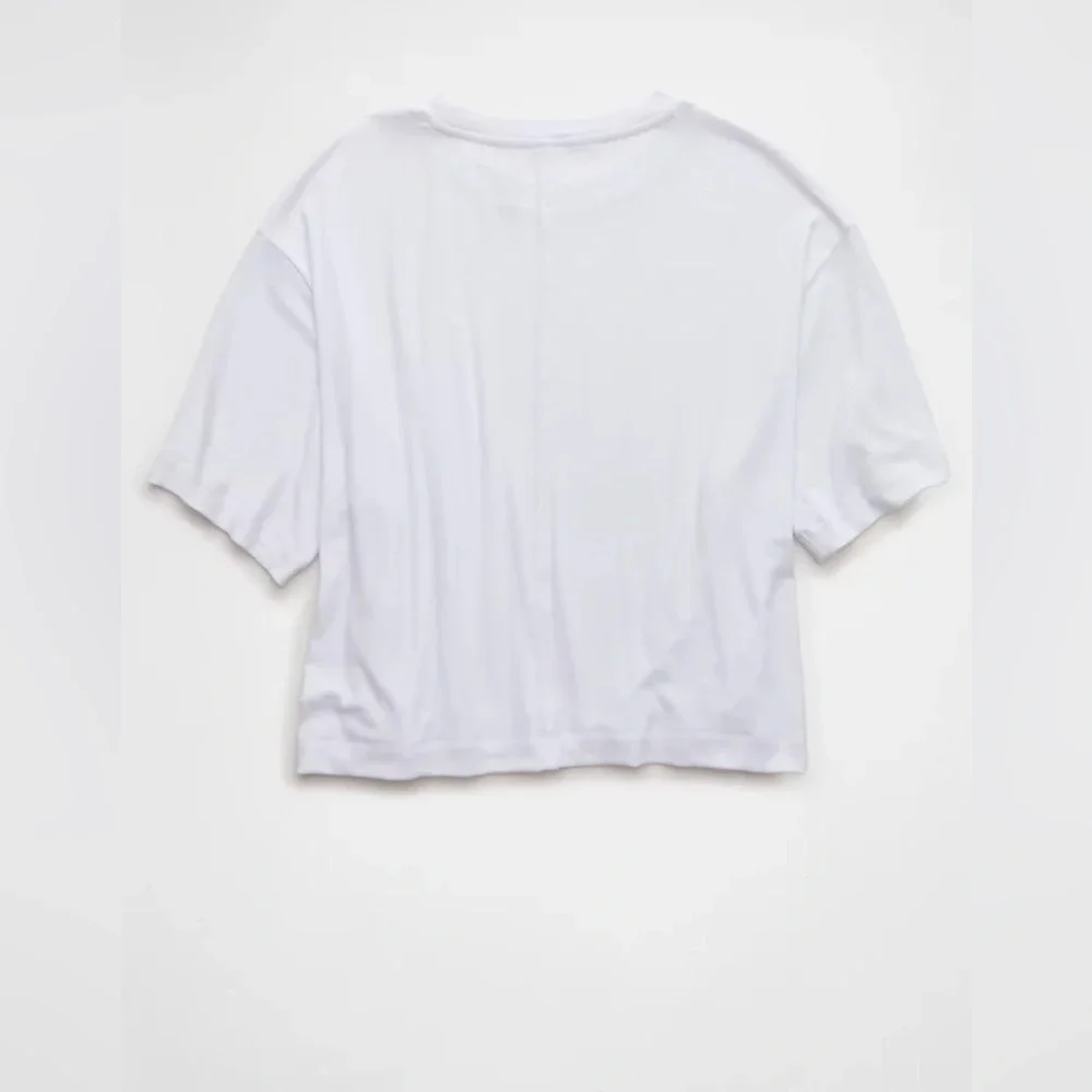 American Eagle Outfitters Soft & Sexy Cropped White Short Sleeve Tee - Picture 1 of 10